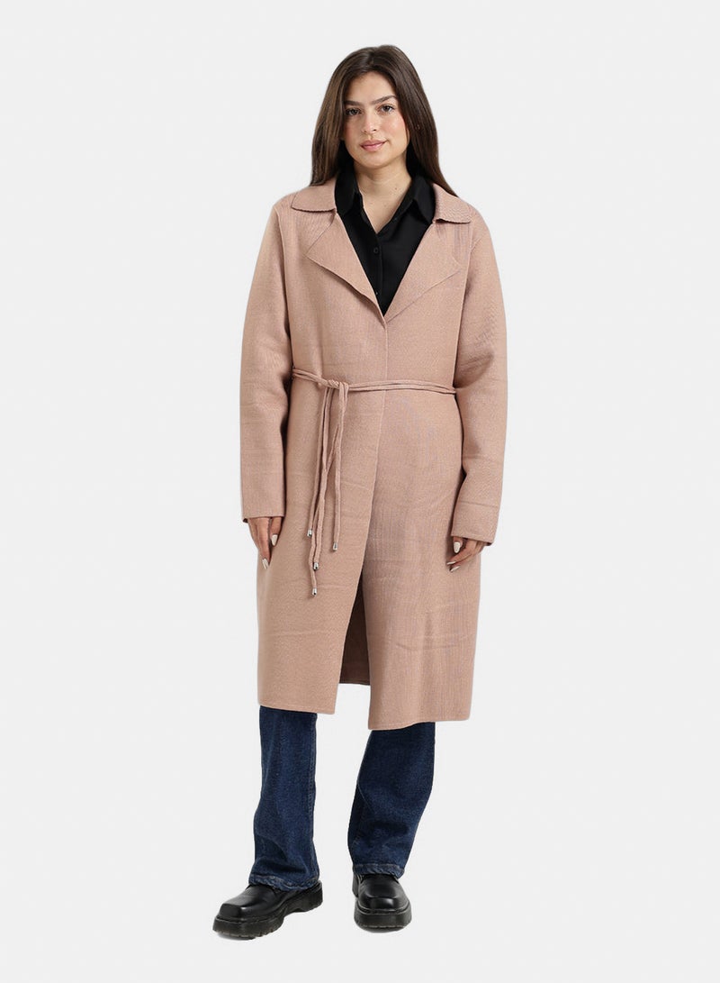 Carina Knee-Length Belted Coat - Image 1